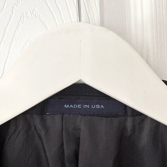 Joseph Abboud Loro Piana Wool Navy Blue Two Button Men Sports Jacket Blazer 42L - Picture 5 of 12